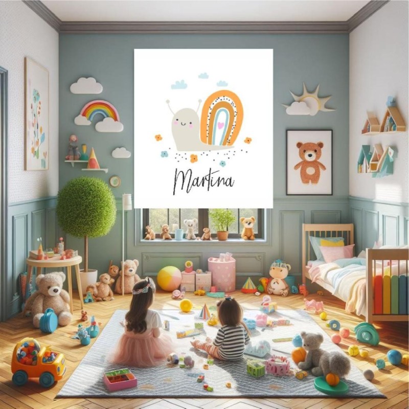 Estores Infantiles Personalizados Caracol- Estores Infantiles Unisex- Estor Infantil Dibujo Caracol- Estores Infantiles Personalizados Caracol- Estores Infantiles Unisex- Estor Infantil Dibujo Caracol-