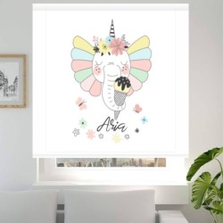  Estores Infantiles Personalizados Elefante Unicornio 02