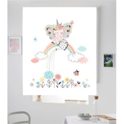 Estores Infantiles Personalizados Elefante Unicornio 01