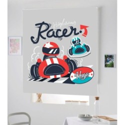  Estores Infantiles Personalizados Racer- Estores infantiles niño dibujo Coches Racing