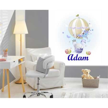 Estores Infantiles Personalizados Globo Niño- Estor infantil Niño Animales- Estor Infantil Cuarto Bebe