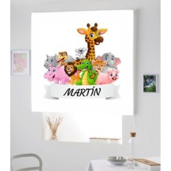 Estores Infantiles Personalizados Animales de la Selva 001