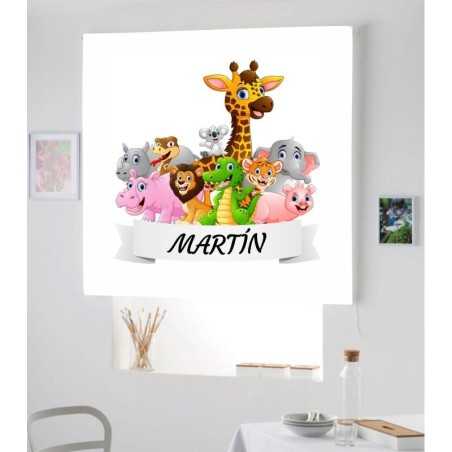 Estores Infantiles Personalizados Animales de la Selva 001