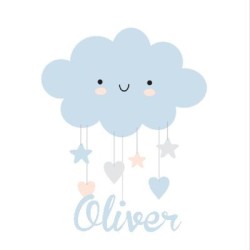  Estores Infantiles Personalizados Niños Nubes 004
