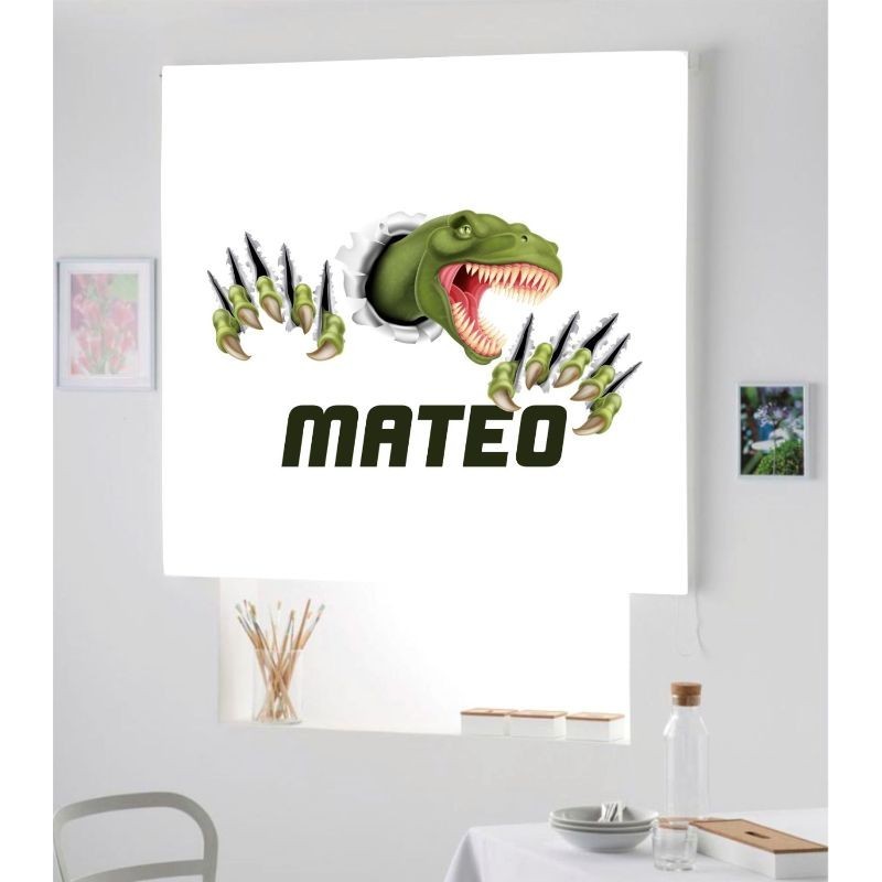 Estores Infantiles Personalizados Dinosaurio Rex 001