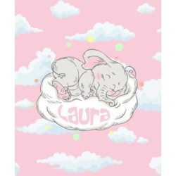  Estores Infantiles Personalizados Elefante Bebe Rosa- Estores infantiles niña - Estores infantiles cuarto bebe
