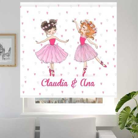 Estores Infantiles Personalizados Bailarinas Hermanas