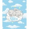  Estores Infantiles Personalizados Elefante Bebe Azul- Estor infantil niño bebe- Estores infantiles animales dibujo elefante.