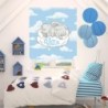  Estores Infantiles Personalizados Elefante Bebe Azul- Estor infantil niño bebe- Estores infantiles animales dibujo elefante.