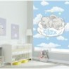 Estores Infantiles Personalizados Elefante Bebe Azul- Estor infantil niño bebe- Estores infantiles animales dibujo elefante.