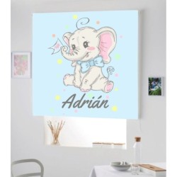  Estores Infantiles Personalizados Elefante Niño 002- Estores Infantiles Niño-