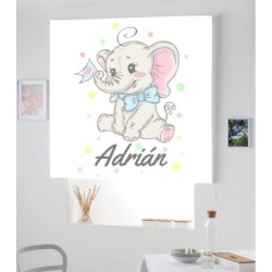  Estores Infantiles Personalizados Elefante Niño 002- Estores Infantiles Niño-