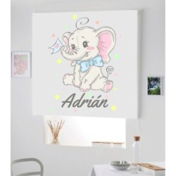  Estores Infantiles Personalizados Elefante Niño 002- Estores Infantiles Niño-