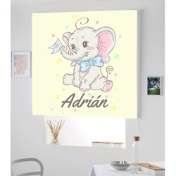  Estores Infantiles Personalizados Elefante Niño 002- Estores Infantiles Niño-