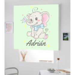  Estores Infantiles Personalizados Elefante Niño 002- Estores Infantiles Niño-