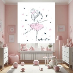  Estores Infantiles Personalizados Iroa Bailarina 006- Estor Infantil Niña- Estores Habitacion infantil Niña dibujo Bailarina