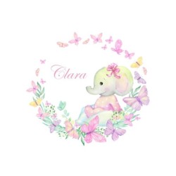  Estores Infantiles Personalizados Niña Elefante Clara- Estores Infantiles Niña- Estores Infantiles bebe