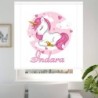 Estor Enrollable Infantil Personalizado con Nombre ? Diseño Unicornio Bebe Rosa y Blanco  Estores Iroa