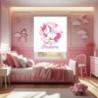  Estor Enrollable Infantil Personalizado con Nombre ? Diseño Unicornio Bebe Rosa y Blanco  Estores Iroa