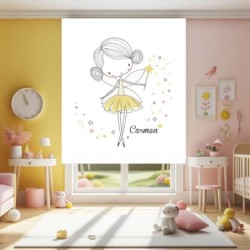 Estores Infantiles Niña Personalizados Iroa Star- Estores Infantiles Estampado estrellas. Estores infantiles habitacion niña.
