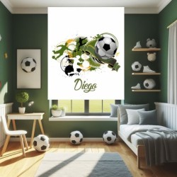 Estor Enrollable Personalizado de Fútbol 020? Diseño Juvenil - Luz Natural y Fácil Instalación  Estores Iroa