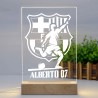 Lámpara con Diseño Personalizada Del Futbol Barcelona Personalizada De Fútbol Regalo Niño F Personalizado — Un diseño único, par