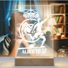 Lámpara con Diseño Personalizada Del Futbol R Madrid Personalizada De Fútbol Regalo Niño Fu Personalizado — Un diseño ideal, par