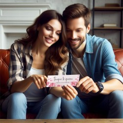 Talonario con Diseño Pareja 25 Val Romántico Y Original — Un diseño especial, para parejas románticas y detallistas
