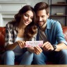 Talonario con Diseño Pareja 25 Val Romántico Y Original — Un diseño especial, para parejas románticas y detallistas