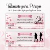 Talonario con Diseño Pareja 25 Val Romántico Y Original — Un diseño especial, para parejas románticas y detallistas