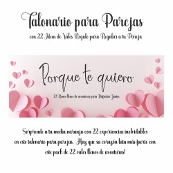 Talonario con Diseño Pareja 25 Val Romántico Y Original — Un diseño especial, para parejas románticas y detallistas