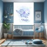 Estor Infantil con Diseño Animal Elefante Bebe Azul Bebe Cuarto B Personalizado — Un diseño dulce y divertido, para dulces sueño