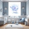 Estor Infantil con Diseño Animal Elefante Bebe Azul Bebe Cuarto B Personalizado — Un diseño dulce y divertido, para dulces sueño