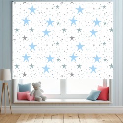 Estor Infantil con Diseño Enrollabl Estrella Cuarto Bebe De Estrella Azul Niño In — Un diseño encantador y divertido, para decor