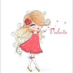 Estores Infantiles Niña Personalizados Adorable Niña Valeria - Estores enrollables infantiles personalizables niña - Estores