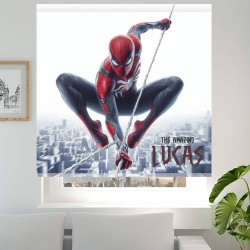 Estor con Diseño Spiderman 001 Dibujo Spiderman Enrollabl Personalizado — Un diseño elegante, para niños llenos de creatividad