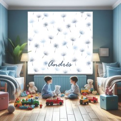 Estor Infantil con Diseño 001 Azul Cuarto Personalizado — Un diseño juguetón y divertido, para decorar habitaciones infantiles c