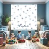 Estor Infantil con Diseño 001 Azul Cuarto Personalizado — Un diseño juguetón y divertido, para decorar habitaciones infantiles c