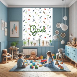 Estor Infantil con Diseño Cohet 001 Cohete I Personalizado — Un diseño soñador y divertido, para decorar habitaciones infantiles