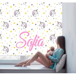 Estor con Diseño Unicornio 005 Arcoiri Enrollabl Personalizado — Un diseño adorable y divertido, ideal para niñas que sueñan des