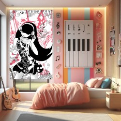 Estor Juvenil con Diseño Music 005 Dormitorio Juve — Un diseño innovador, para espacios con espíritu joven y moderno