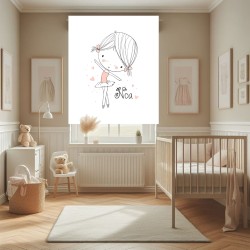 Estor con Diseño Bailarina 010 Bailarina Personalizab Personalizado — Un diseño elegante, para niñas con gran imaginación