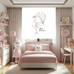 Estor con Diseño Bailarina 010 Bailarina Personalizab Personalizado — Un diseño elegante, para niñas con gran imaginación