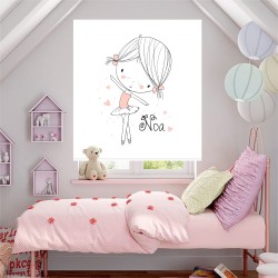 Estores Infantiles Niña Personalizados Bailarina 010- Estores Infantiles dibujo Bailarina- Estor habitacion Niña Personalizab