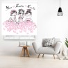 Estor Infantil con Diseño Bailarina 560 Hasta 3 Nombr Rosa Inf Personalizado — Un diseño soñador y divertido, para decorar habit