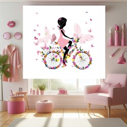 Estor Juvenil con Diseño Bicicleta 105 Bicicleta Enrollabl — Un diseño exuberante y natural, para espacios llenos de alegría y n