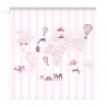 Estor con Diseño Mapa Mundi Raya Rosa Mapa Mundi — Un diseño moderno, para niñas con gran imaginación