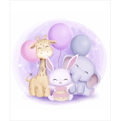 Estor con Diseño De Jirafa Y Elefante Ideal Habitacion Compartida De Her Personalizado — Un diseño exclusivo, para un toque deco
