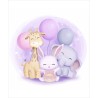 Estor con Diseño De Jirafa Y Elefante Ideal Habitacion Compartida De Her Personalizado — Un diseño exclusivo, para un toque deco