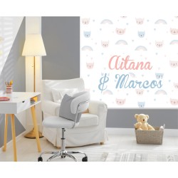 Estor Infantil con Diseño Cortina Y Unisex Ideal Compartida Y Osito Y Personalizado — Un diseño fantástico y divertido, perfecto